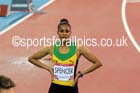 Kaliese Spencer (Jamaica) after winning the 400 metres hurdles at the Commonwealth Games, Glasgow. Photo: David T. Hewitson/Sports for All Pics
